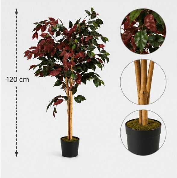 RubyLeaf™️ – Premium künstlicher Ficusbaum