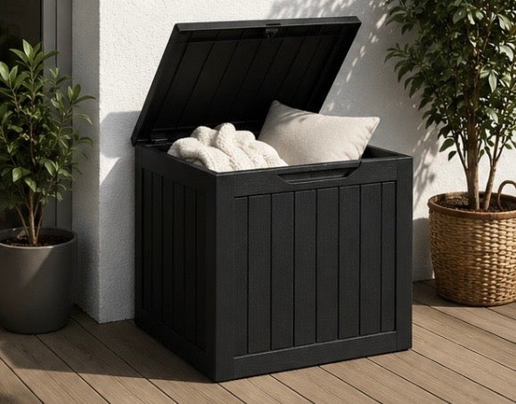 96L Outdoor-Aufbewahrungsbox – Wetterfeste Deckbox mit abschließbarem Deckel