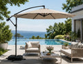 Ampelschirm 300 cm mit Ständer & Kurbel – Wetterfester Sonnenschirm für Garten, Terrasse & Balkon