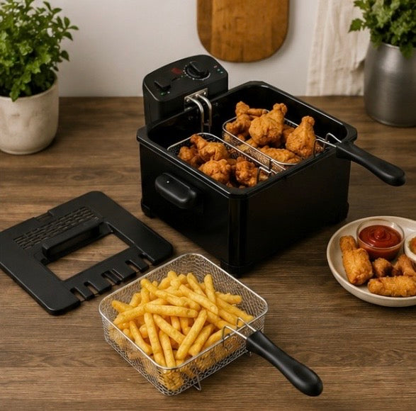 CrispFry Pro – Elektrische 5L Fritteuse mit Temperaturregelung