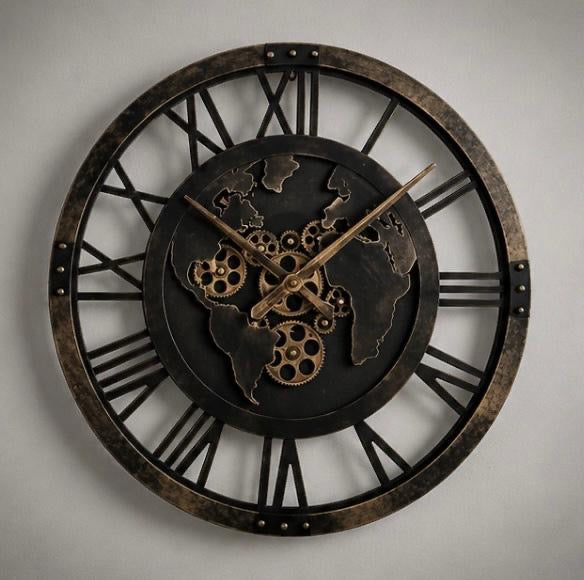 RomanTime™️ – Lautlose Metall Wanduhr