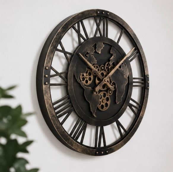 RomanTime™️ – Lautlose Metall Wanduhr