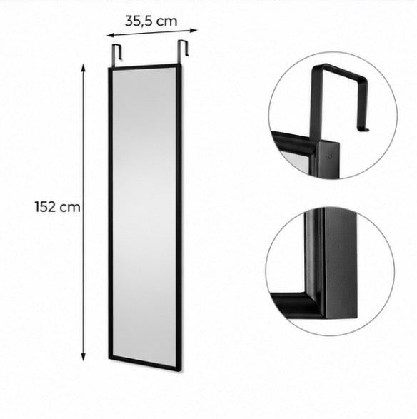 MirrorLine™️ – Premium Ganzkörperspiegel mit Türhalterung