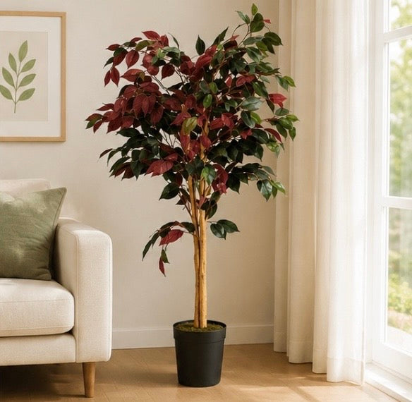 RubyLeaf™️ – Premium künstlicher Ficusbaum