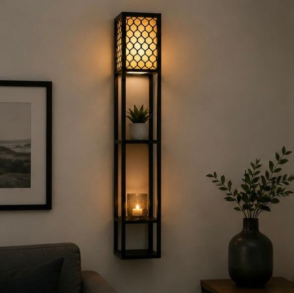 LumiShelf™️ – LED Wandregal mit Ambientebeleuchtung 160x26x26cm